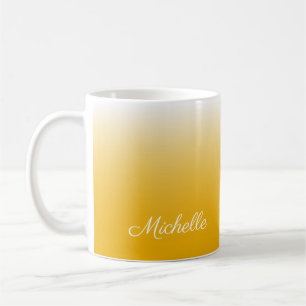Personalisierter Gradient Ober gelb Kaffeetasse