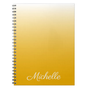 Personalisierter Gradient Ober gelb Notizblock