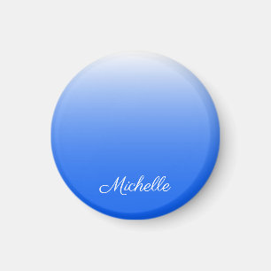 Personalisierter Gradient ombre elektrisch blau Magnet