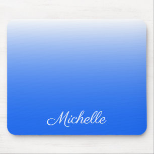 Personalisierter Gradient ombre elektrisch blau Mousepad