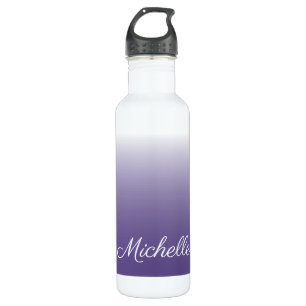Personalisierter Gradient ombre Ultra Violet Edelstahlflasche
