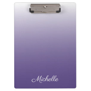 Personalisierter Gradient ombre Ultra Violet Klemmbrett