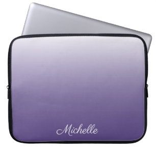 Personalisierter Gradient ombre Ultra Violet Laptopschutzhülle
