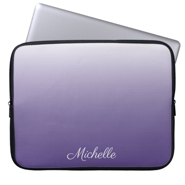 Personalisierter Gradient ombre Ultra Violet Laptopschutzhülle (Vorderseite)