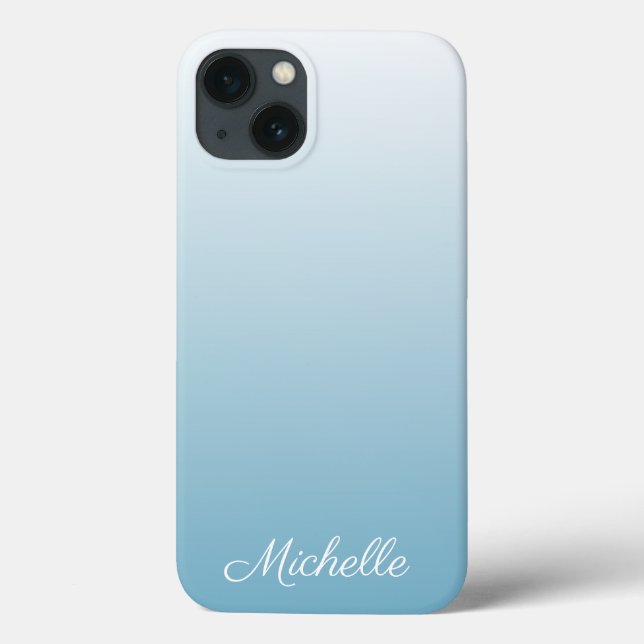 Personalisierter Gradienten ombre Engel Blue Case  (Rückseite)