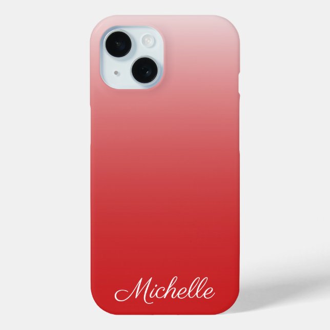 Personalisierter Gradienten ombre red Case-Mate iP iPhone Hülle (Rückseite)