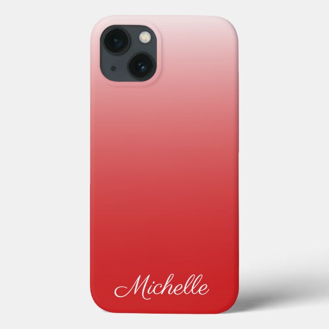 Personalisierter Gradienten ombre red Case-Mate iP iPhone Hülle (Rückseite)