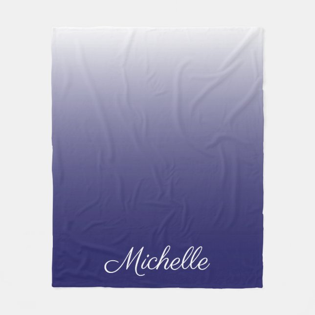 Personalisierter Gradientenblau Fleecedecke (Vorderseite)