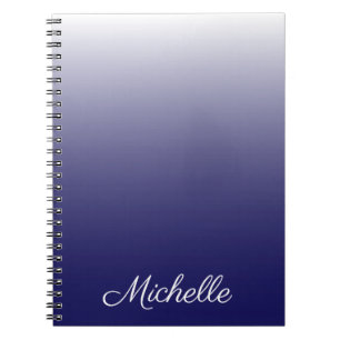 Personalisierter Gradientenblau Notizblock