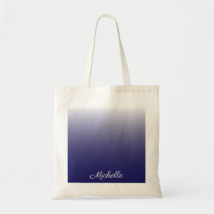 Personalisierter Gradientenblau Tragetasche
