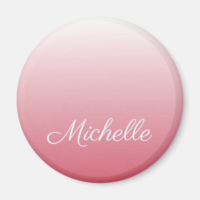 Personalisierter Gradientenrosa Magnet (Vorne)