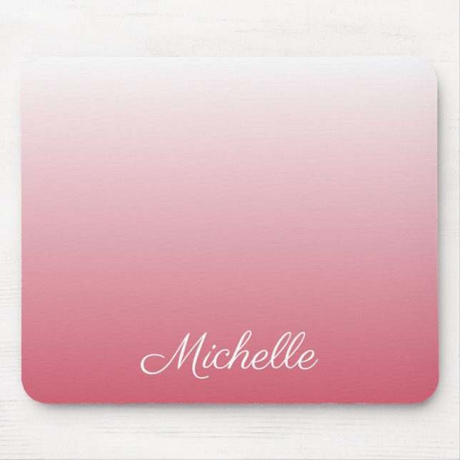 Personalisierter Gradientenrosa Mousepad (Vorne)