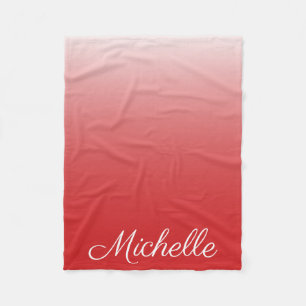 Personalisierter Gradientenrot Fleecedecke
