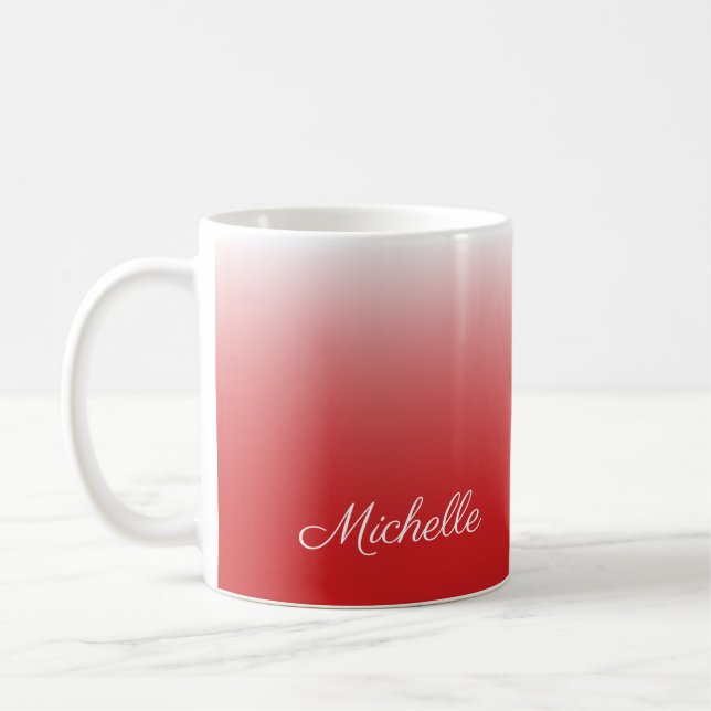 Personalisierter Gradientenrot Kaffeetasse (Links)