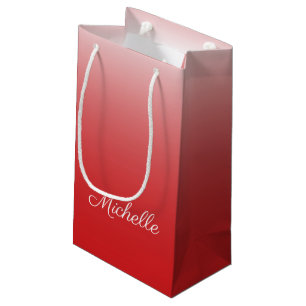 Personalisierter Gradientenrot Kleine Geschenktüte