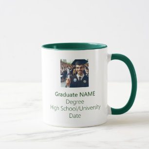 Personalisierter Graduate Foto Abschluss Grüne Tas Tasse
