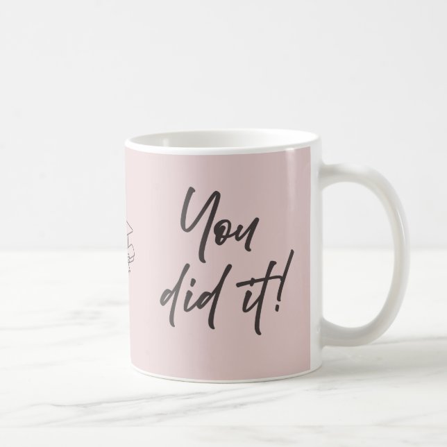 Personalisierter Graduiertenbecher – Eleganter Sch Kaffeetasse (Rechts)