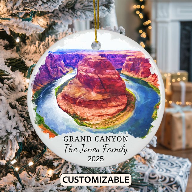 Personalisierter Grand Canyon, Arizona Geschenk Keramik Ornament (Von Creator hochgeladen)