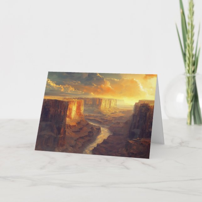 Personalisierter Grand Canyon Nationalpark Vintag Feiertagskarte (Vorderseite)