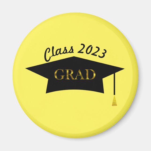 Personalisierter Grand Hat & Custom Text Class 202 Magnet (Vorne)