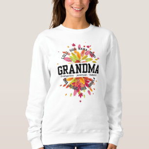 Personalisierter GRANDMA Nana Mimi Gigi Muttertag Sweatshirt