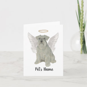 Personalisierter Grauer Silber Schnauzer Karte