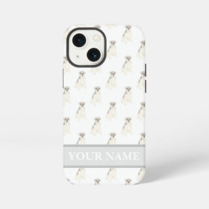 Personalisierter Grauer und Weißer Schnauzer Hund iPhone 13 Mini Hülle
