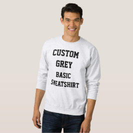 Personalisierter, GRAY BASIC SWEATSHIRT