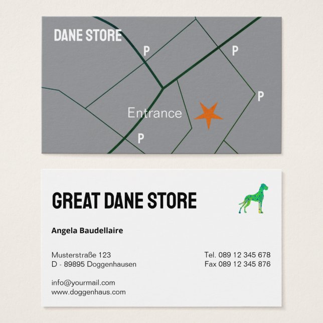 Personalisierter Great Dane Shop (Vorne & Hinten)