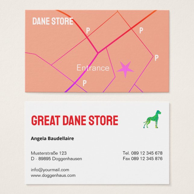 Personalisierter Great Dane Shop (Vorne & Hinten)