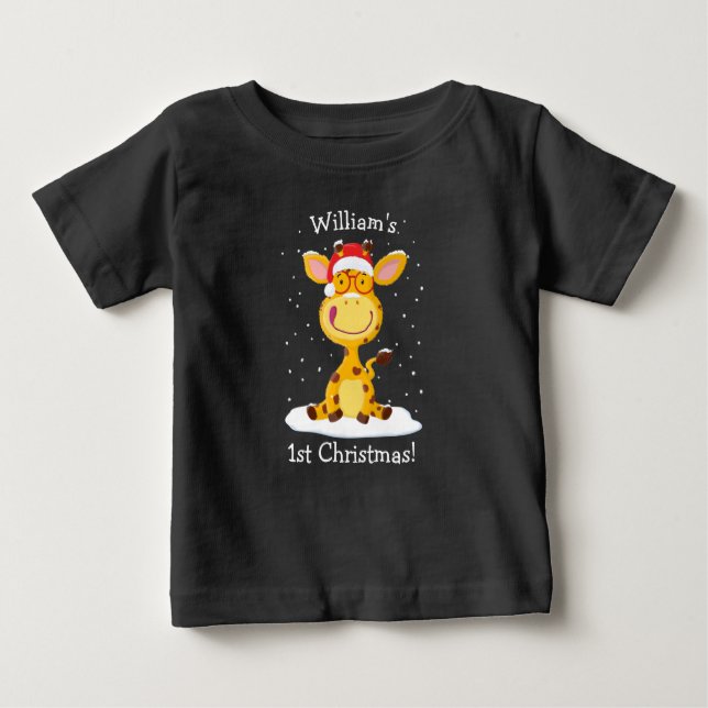 Personalisierter Gregor Die Giraffe Baby T-shirt (Vorderseite)