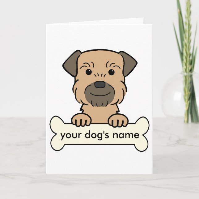 Personalisierter Grenzterrier Karte (Vorderseite)