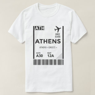 Personalisierter griechischer Boarding Pass T-Shirt