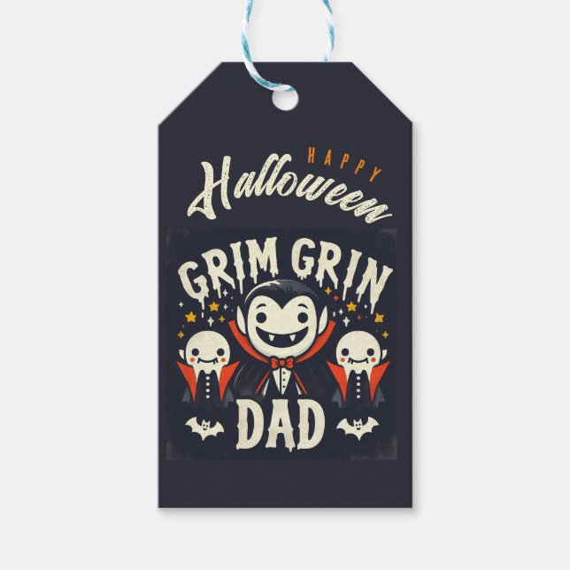 Personalisierter grimmiger Grin Vater Geschenkanhänger (Vorderseite)