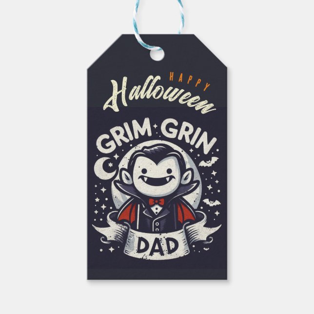 Personalisierter grimmiger Grin Vater Geschenkanhänger (Vorderseite)