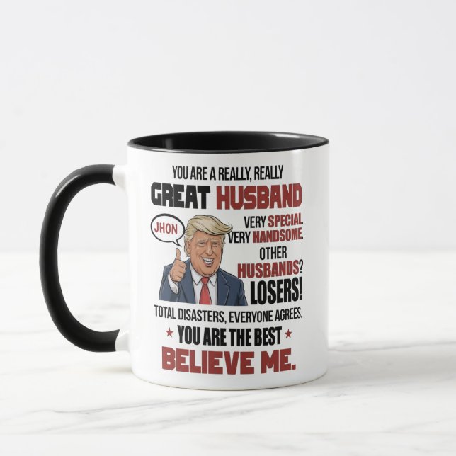 Personalisierter Großartiger Ehemann Becher | Benu Tasse (Links)