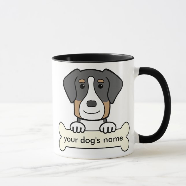 Personalisierter größerer Schweizer Gebirgshund Tasse (Rechts)