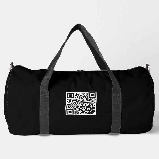 Personalisierter Großflaschen-Beutel mit QR-Code Duffle Bag (Vorderseite)