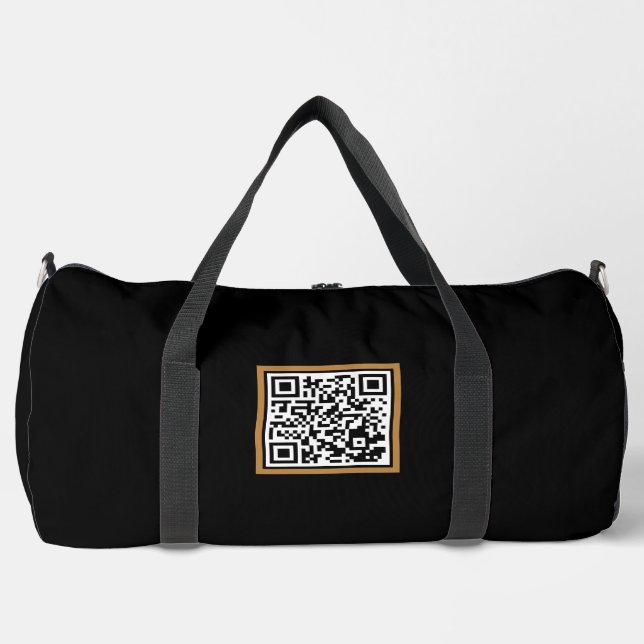 Personalisierter Großflaschen-Beutel mit QR-Code Duffle Bag (Vorderseite)
