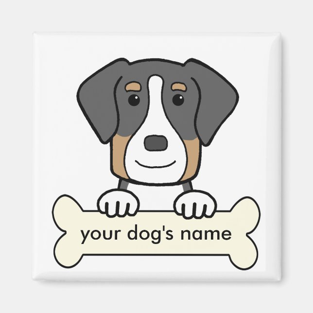 Personalisierter Großschweizer Hund Magnet (Vorne)