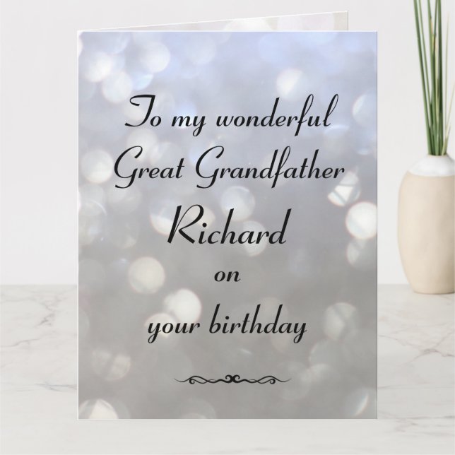 Personalisierter Großvater Geburtstag Karte (Vorderseite)
