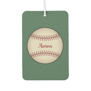 Personalisierter grüner Baseball-Luftverbesserer  Autolufterfrischer