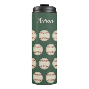 Personalisierter grüner Baseball-Thermal-Tumbler-G Thermosbecher