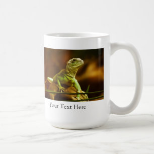 Personalisierter grüner Eidechsenbecher Kaffeetasse