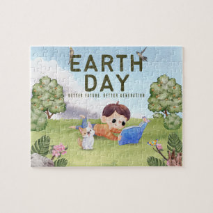 Personalisierter Grüner Minimalistischer Aquapark Puzzle