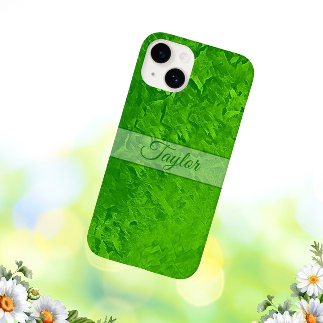 Personalisierter grüner Name Case-Mate iPhone Hülle (Von Creator hochgeladen)