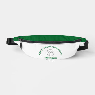 Personalisierter grüner Volleyballspieler der High Bauchtasche