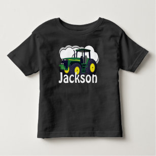 Personalisierter Grüner Zuchtschlepper Kleinkind T-shirt
