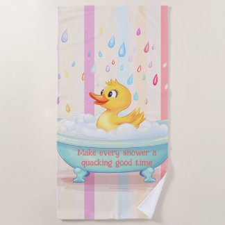 Personalisierter Gummi Duckie Kids Duschvorhang Strandtuch