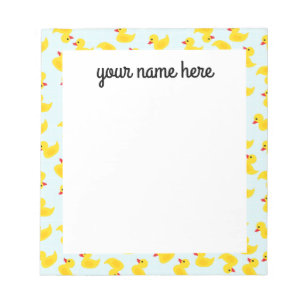Personalisierter Gummi Ducky Notepad Notizblock